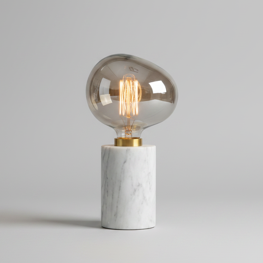 Bordslampa MARBLE vit silkesmatt