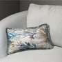 Kuddfodral Ocean Print Denim med frans