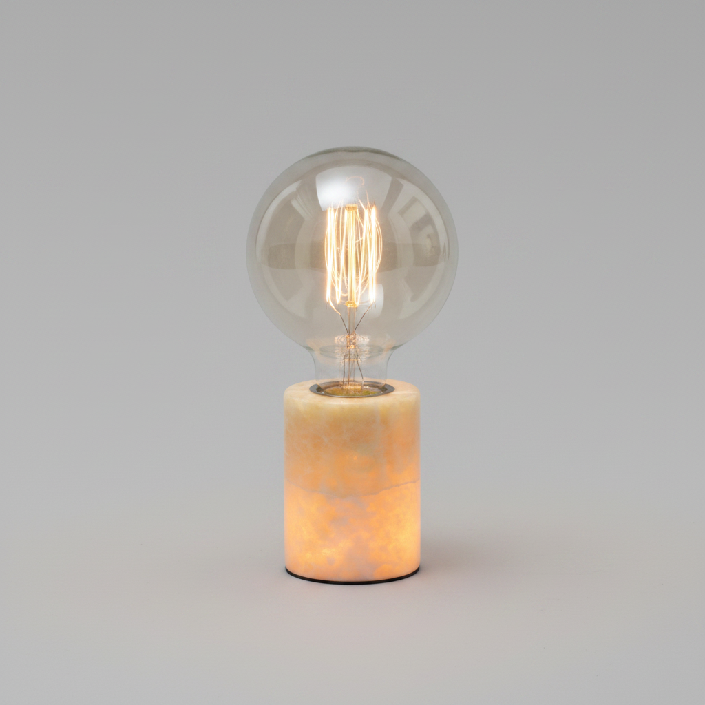 Lysande bordsarmatur MARBLE beige silkesmatt