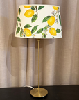 Lampfot Line guld med Skärm Lemon Garden H59 cm