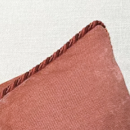 Kuddfodral Terracotta med keder