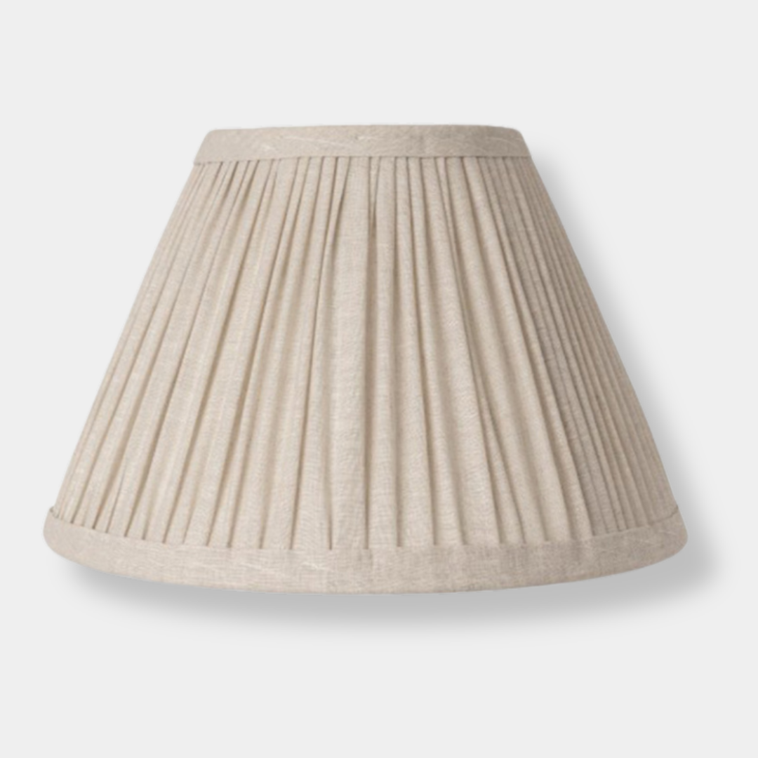 Lampskärm Ella Veckad Natur D 33 cm