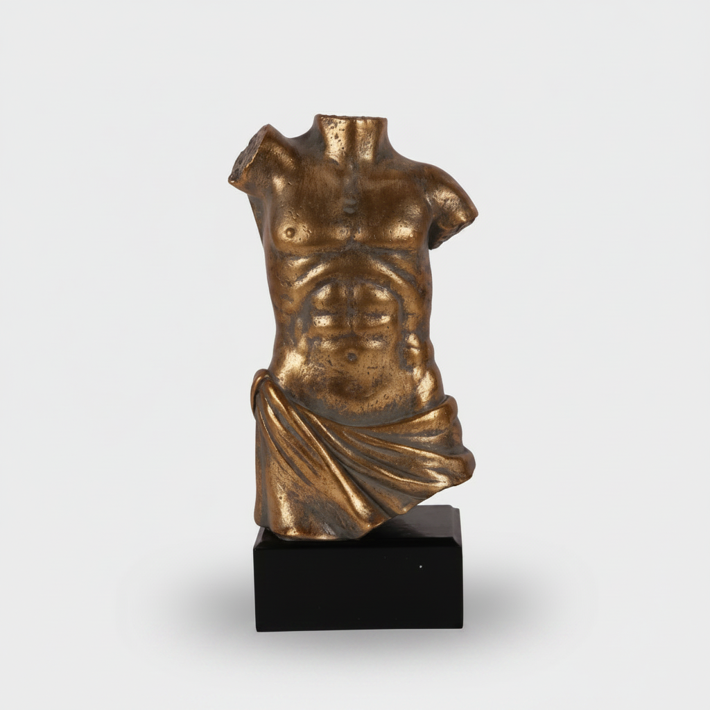Mansbyst i resin - 27 cm
