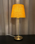 Lampfot Line Guld med Skärm Basic Straight Mustard H45 cm