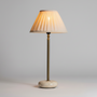 Lampfot Eris Travertin Antikmässing H42 cm