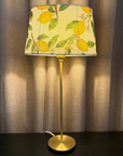 Lampfot Line guld med Skärm Lemon Garden H59 cm