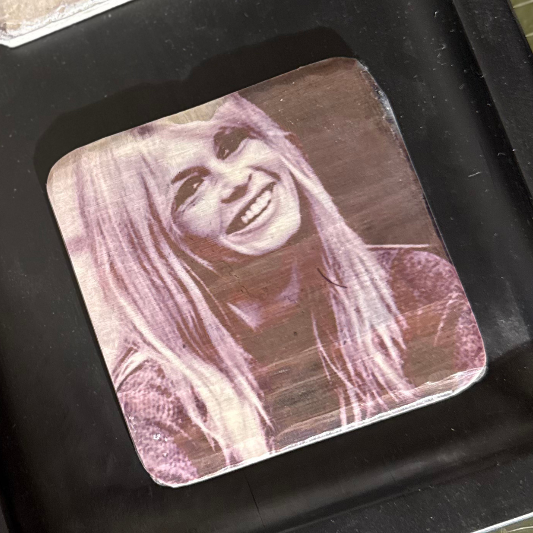 Glasunderlägg marmor Brigitte Bardot