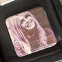 Glasunderlägg marmor Brigitte Bardot