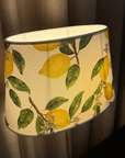 Lampfot Line guld med Skärm Lemon Garden H59 cm