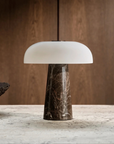 Trådlös Bordslampa Glossy Mini Grå brun
