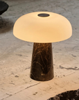 Trådlös Bordslampa Glossy Mini Grå brun