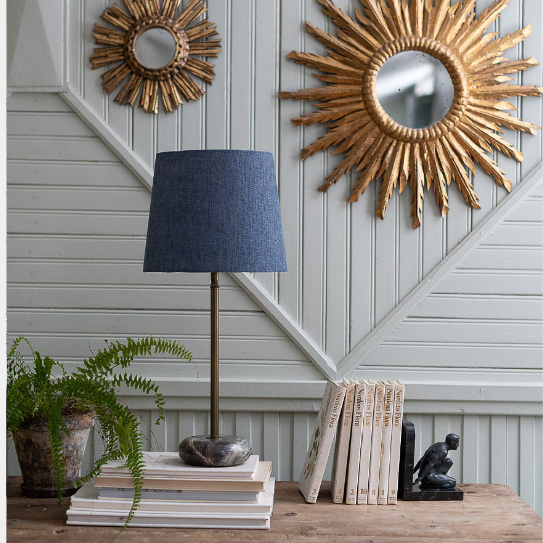 Lampskärm Alice oval Sambu blå D27 cm