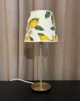 Lampfot Line guld med Skärm Lemon Garden H45 cm