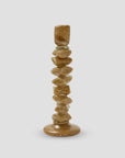 Ljusstake Carmella i beige glas Large