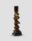 Ljusstake Carmella i brunt glas Large