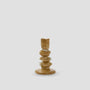 Ljusstake Eira i beige glas Small