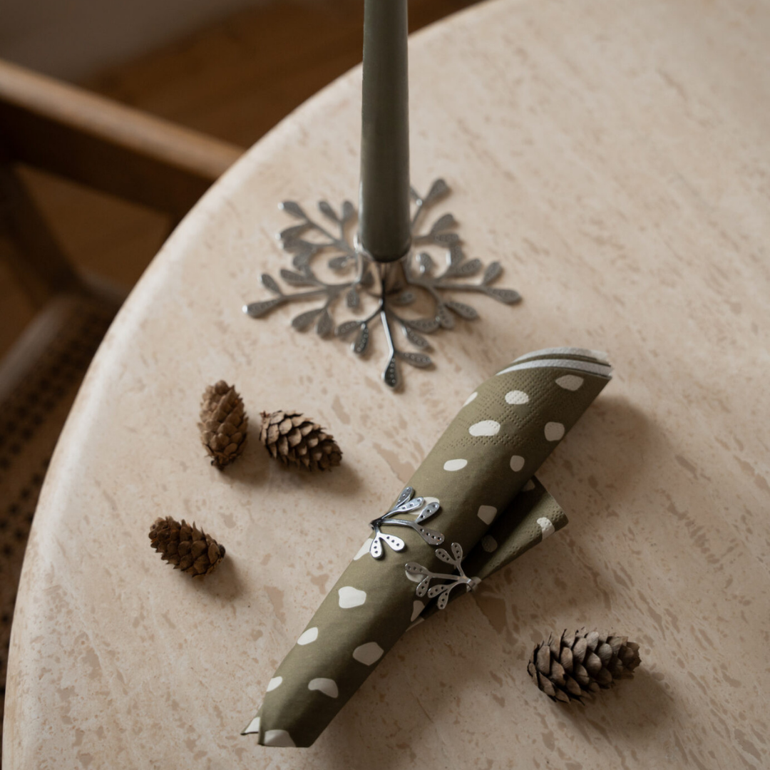 Servettring Mistletoe Rostfritt stål 2-pack