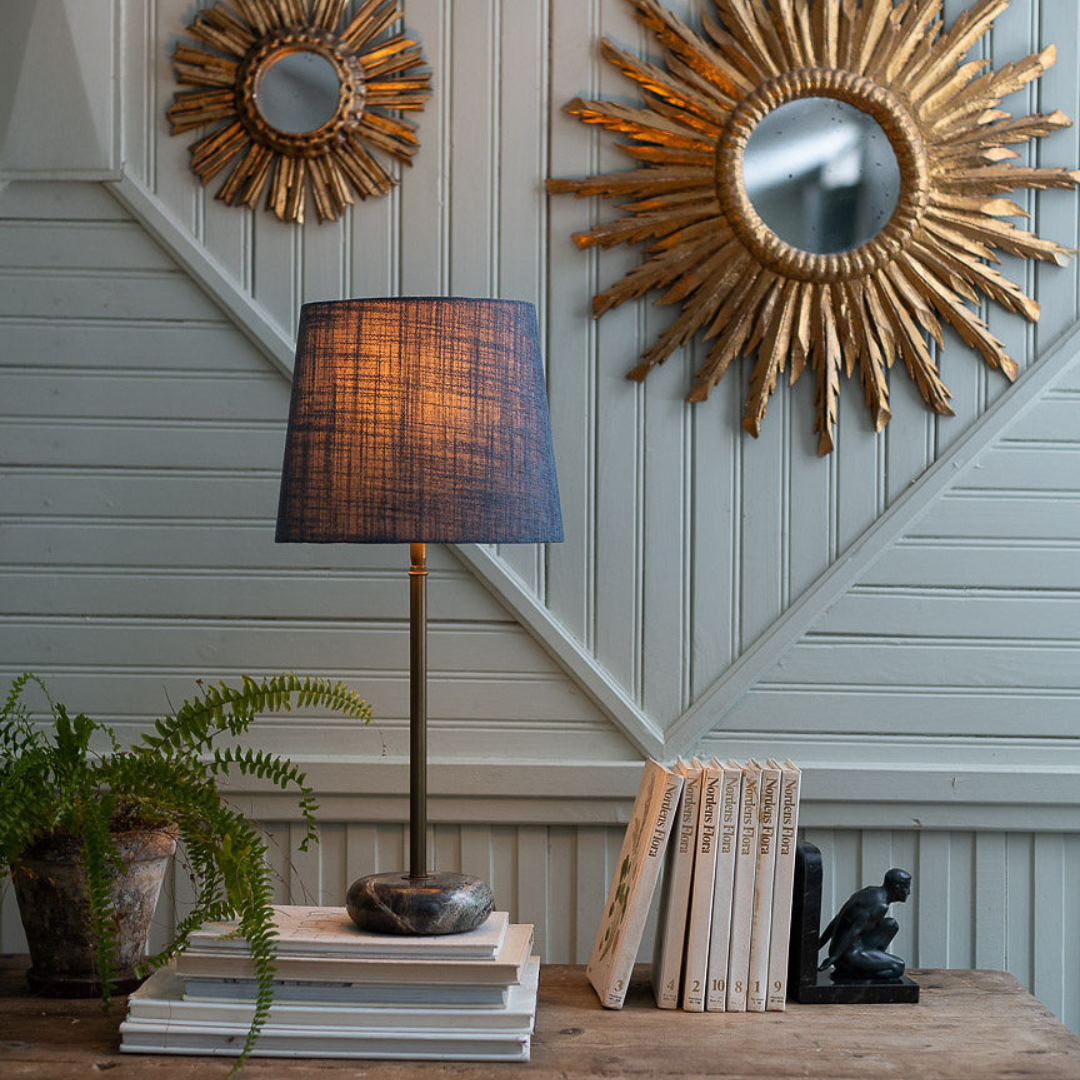 Lampskärm Alice oval Sambu blå D27 cm