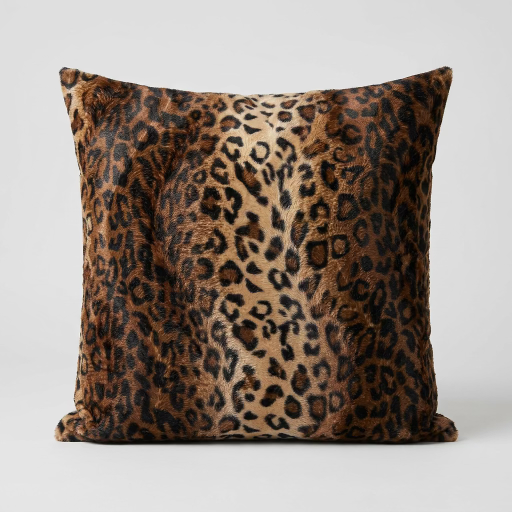 Kuddfodral Leopard Konstpäls