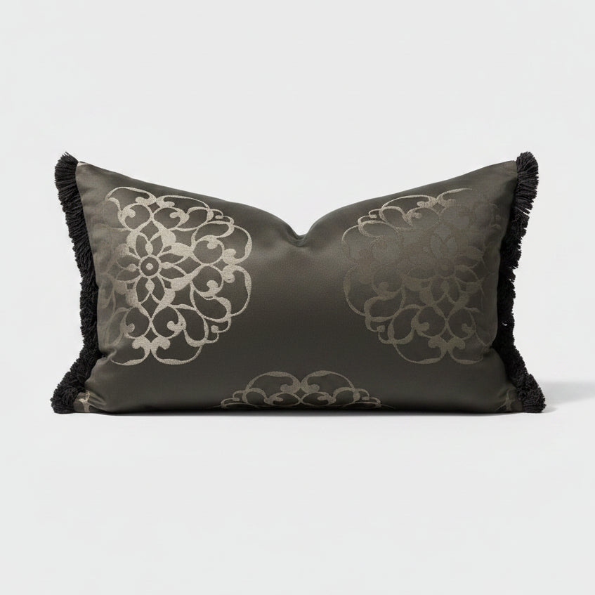 Kuddfodral Anna Mörkbrun Jacquard
