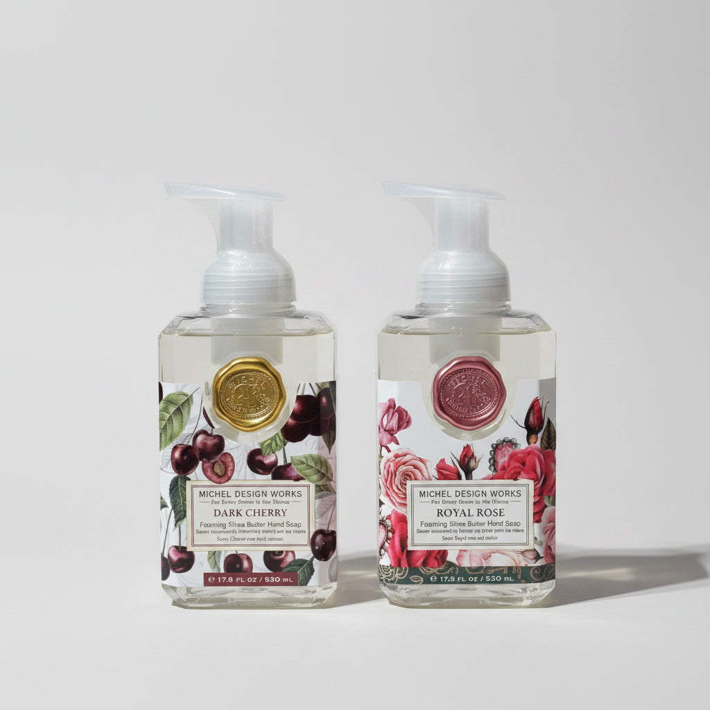 Skumtvål Dark Cherry &amp; Royal Rose - MICHEL DESIGN WORKS (2-pack)