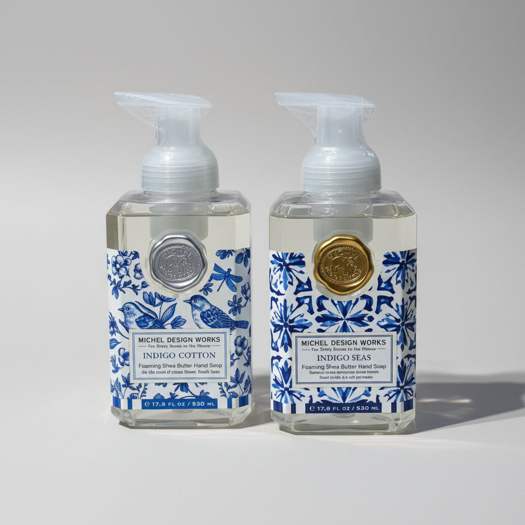 Skumtvål Indigo Cotton &amp; Indigo Sees - MICHEL DESIGN WORKS (2-pack)