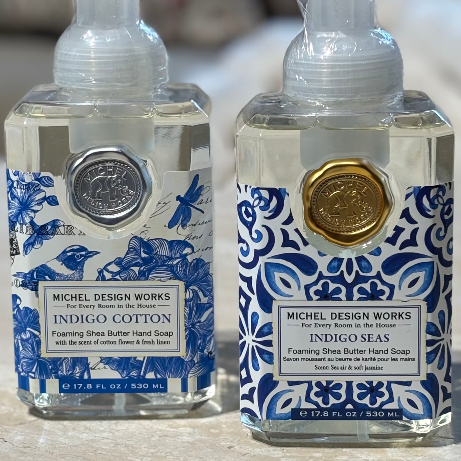 Skumtvål Indigo Cotton &amp; Indigo Sees - MICHEL DESIGN WORKS (2-pack)
