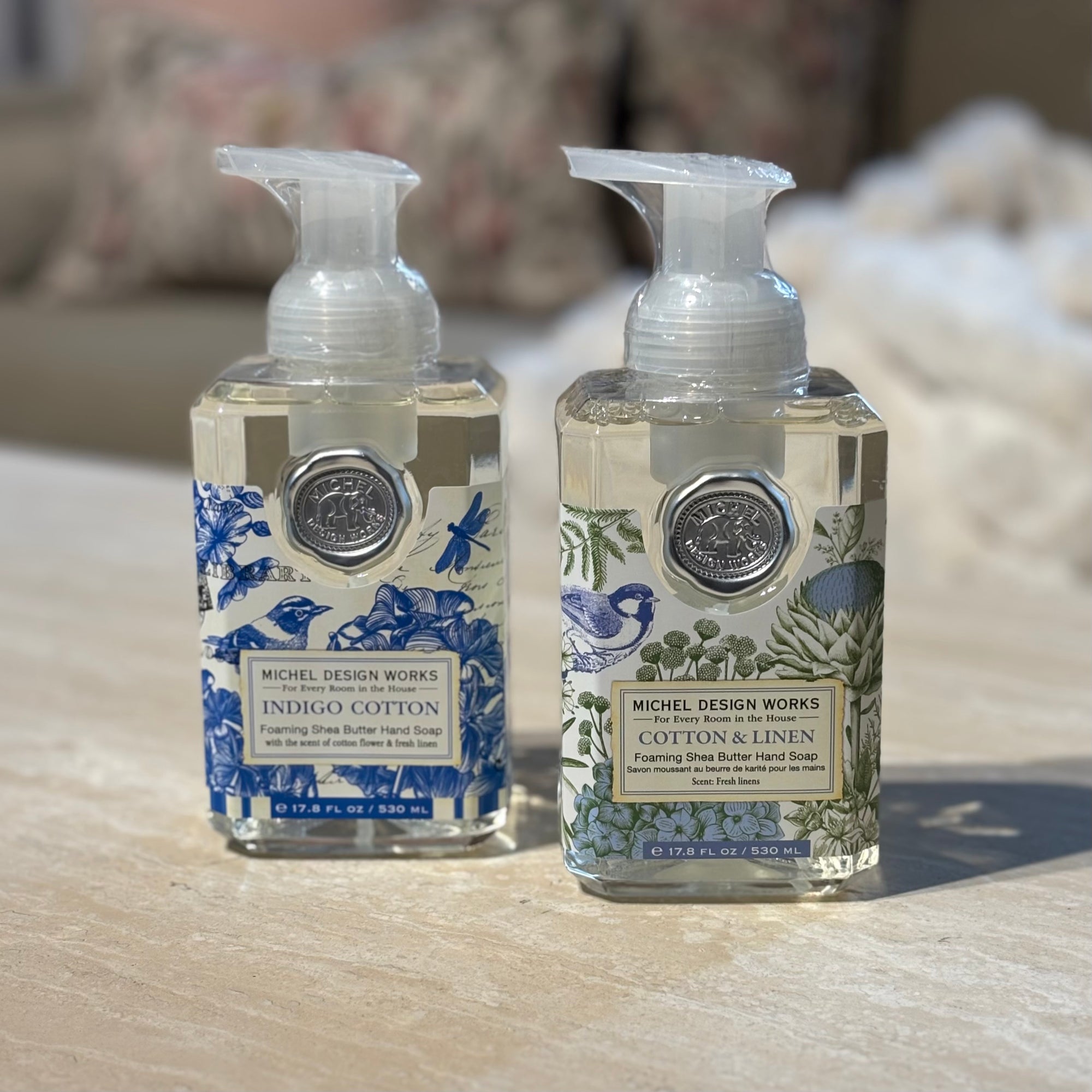 Skumtvål Indigo Cotton &amp; Cotton &amp; Linen - MICHEL DESIGN WORKS (2-pack)