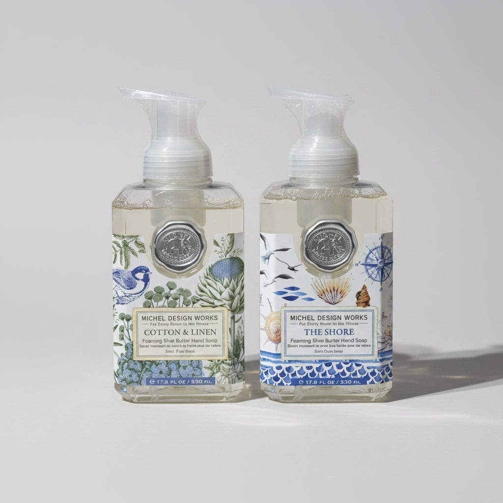 Skumtvål Cotton &amp; Linen &amp; The Shore - MICHEL DESIGN WORKS (2-pack)