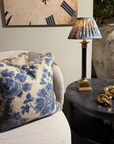 Kuddfodral Blommig Blå/Beige med Frans