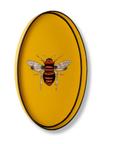 Bricka Handmålad Yellow Bee