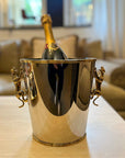 Champagne hink i nickel/guld