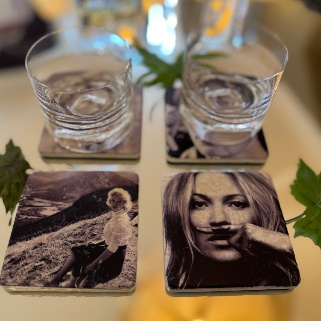 Glasunderlägg Kate Moss