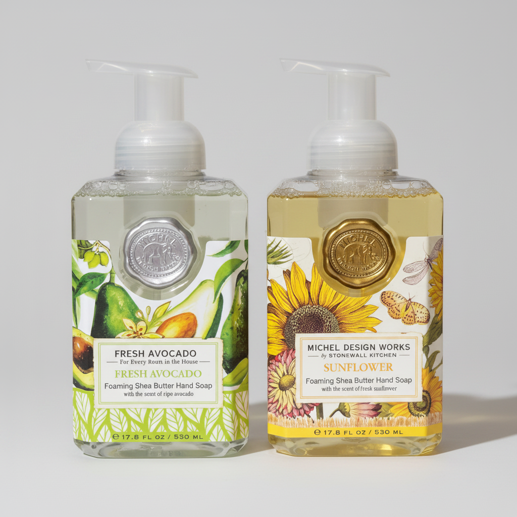 Skumtvål Sunflower &amp; Fresh Avocado - MICHEL DESIGN WORKS (2 pack)