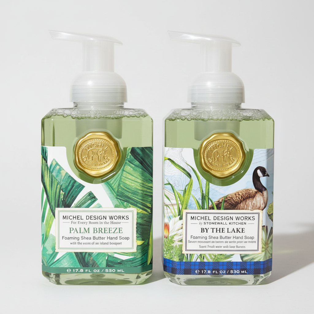 Skumtvål Palm Breeze &amp; By The Lake - MICHEL DESIGN WORKS (2-pack)