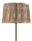 Lampshade Scallop with Tangier Pomegranate print in Rusty Red & Grey