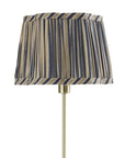 Lampskärm Kammussla med randigt tryck i beige och blått